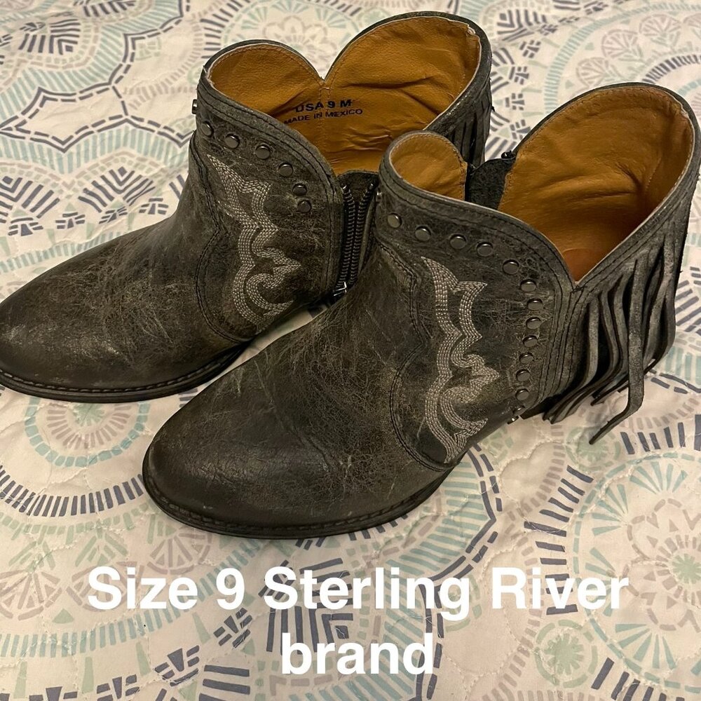 Western Booties with Fringe